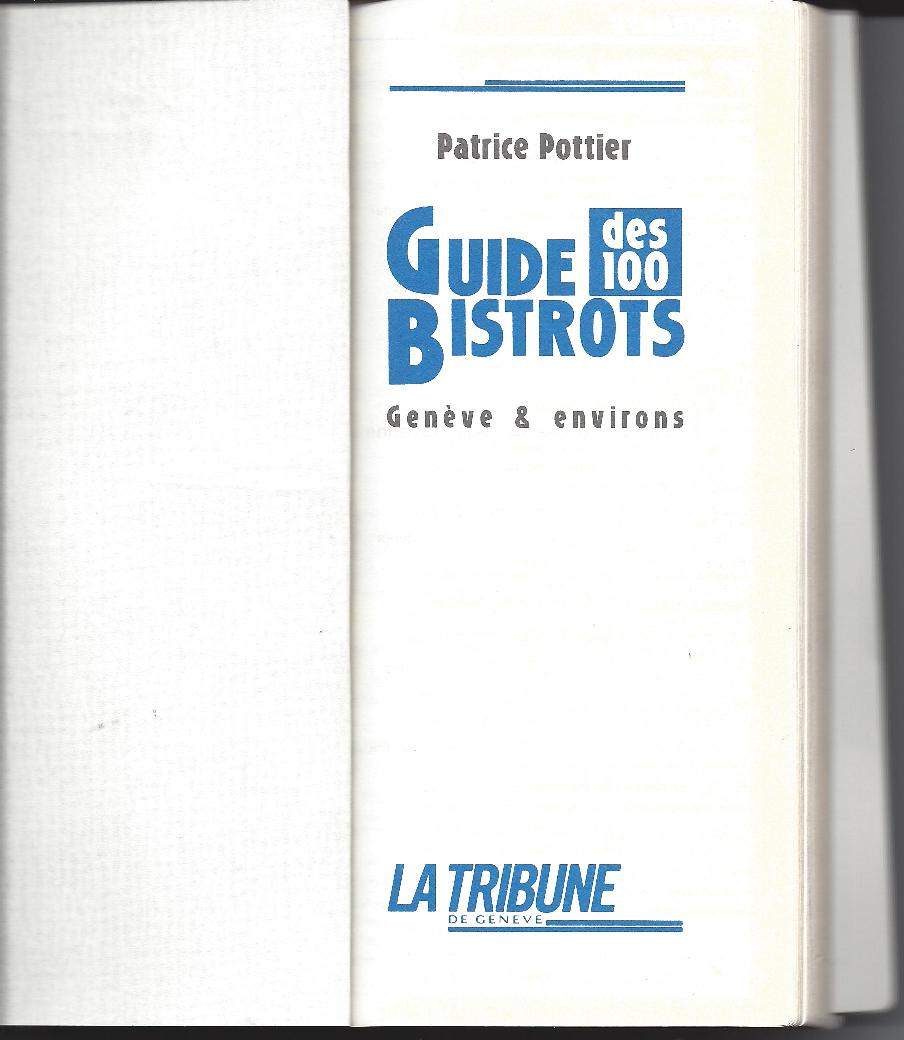 Guide des 100 Bistrots