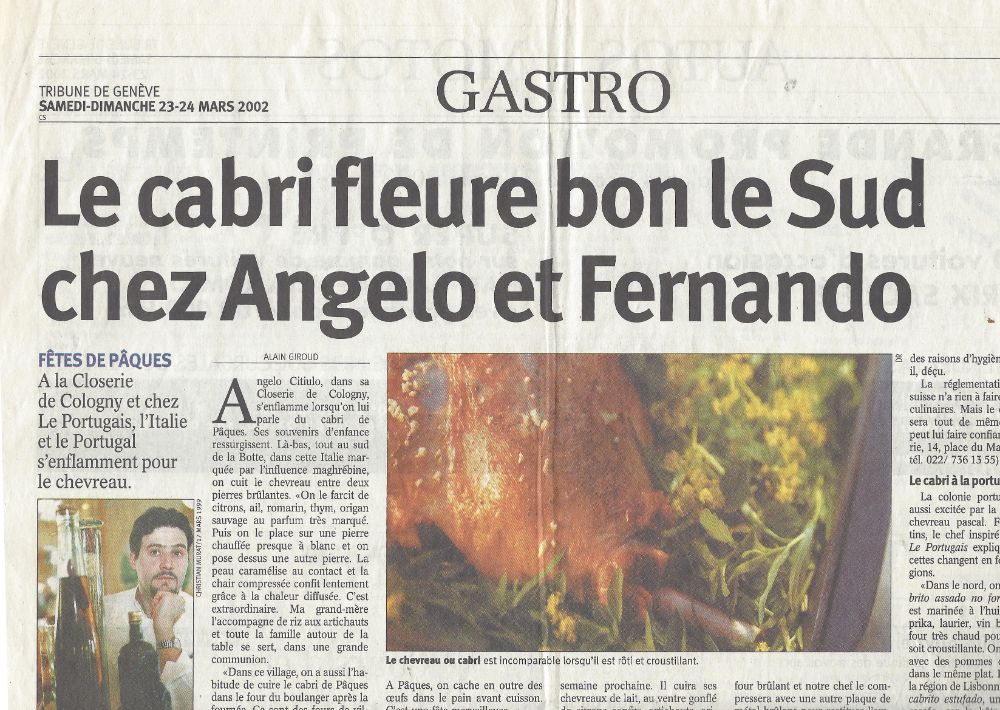 Tribune de Geneve Mars 2002